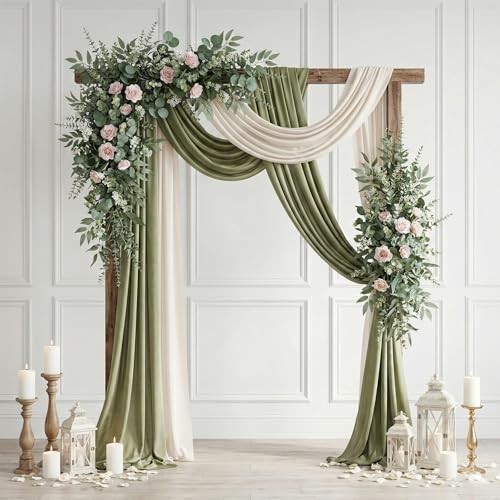 Pcs Artificial Mixed Eucalyptus Stems Bulk, 5 Kinds of Fauxery 130 Green gallery