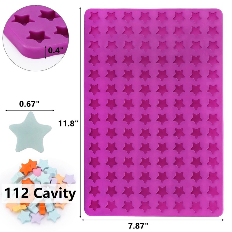 112 Cavity Mini Star Silicone Molds Fun Shaped Shaped-112 Cavity Purple gallery