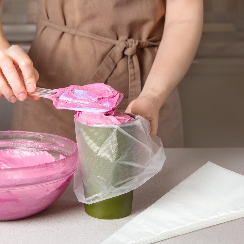 LotFancy 24 Inch Extra Large Piping Bags 24 inch (Pack of 100), Clear gallery
