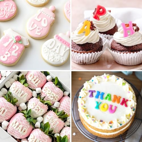 3 PCS Silicone Letter Molds, Non-Stick Number and Letter 3pcs (letter, number) gallery