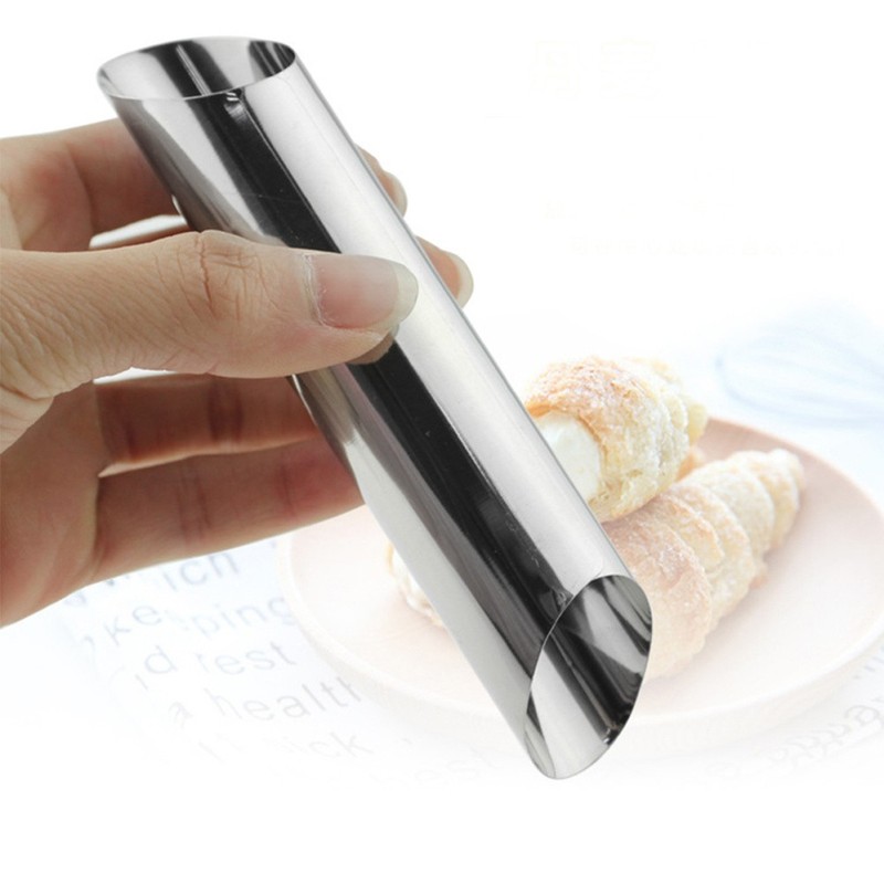 3PCS Stainless Steel Cylindrical Shaped Cannoli Forms Pastry Molds Mini Cannoli gallery