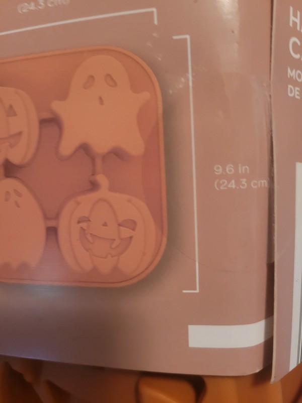 Set of2 - Halloween Cakelet Pan, Silicone, 9.6" Sq Orange/Black Oven/Dishwasher gallery