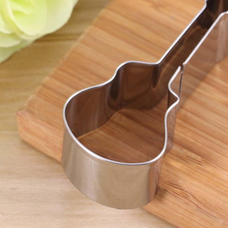 Anti Rust Stainless Steel Guitar Cookie Cutter for Cake Fondant Chocolate Baking gallery