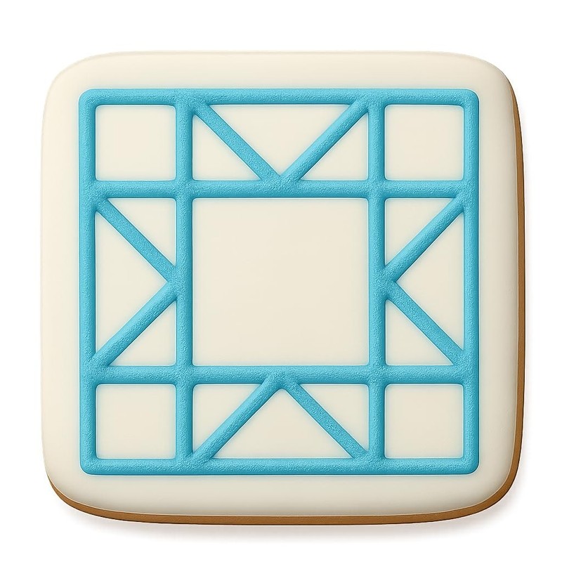 Patchwork Quilt Block Cookie Cutter & Stamp, Fondant & Clay – 4×4
