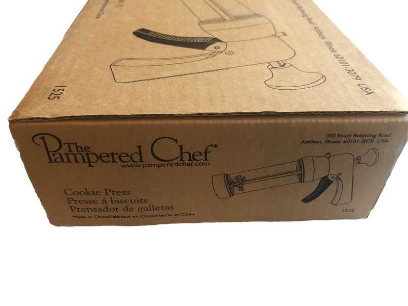 NEW! Pampered Chef Cookie Press, 16 Discs and Instructions 1525 Baking Kitchen gallery