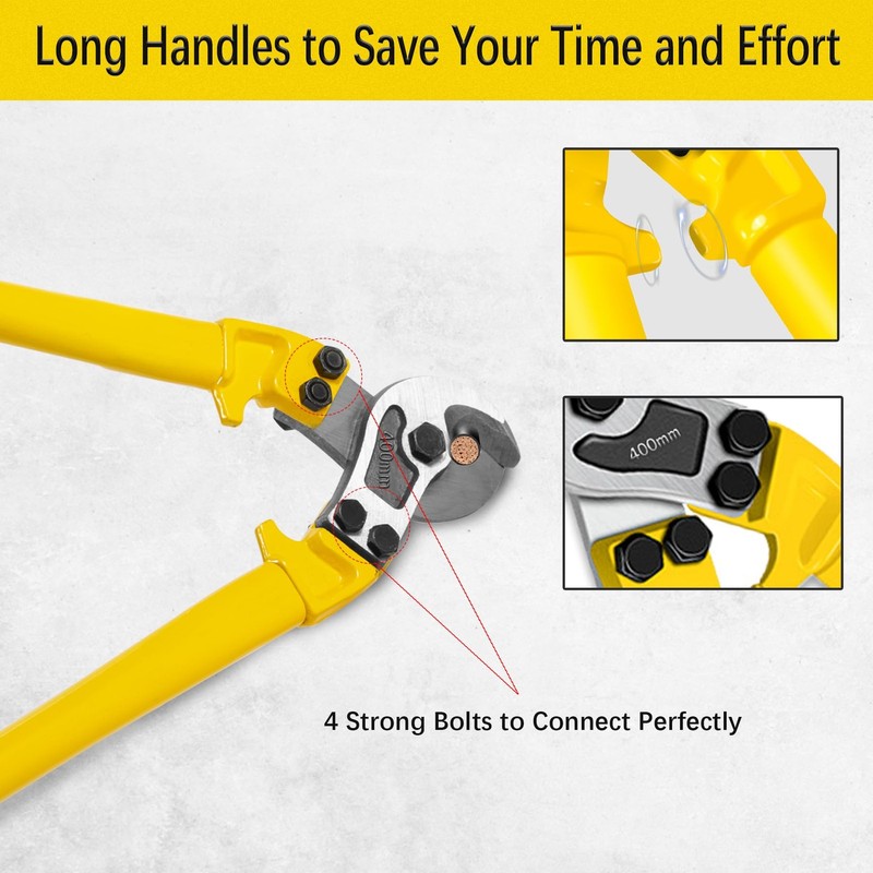 Auprex 18 Inch Heavy Duty Cable Cutter Long Handle Harden Carbon Steel Cable gallery