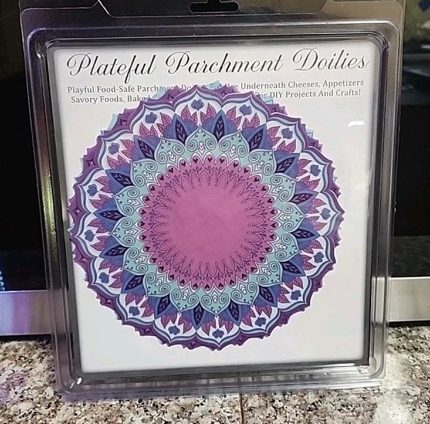 Pacific Merchants Mandala Lavender Tones 7″ Parchment appetizer Doilies 20 ct.