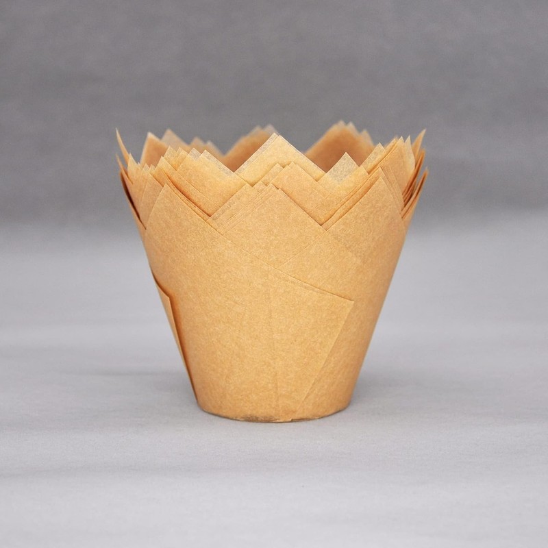 Sustainable Extra Large Tulip Baking Cups - 125 Count for Mess-Free Baking gallery