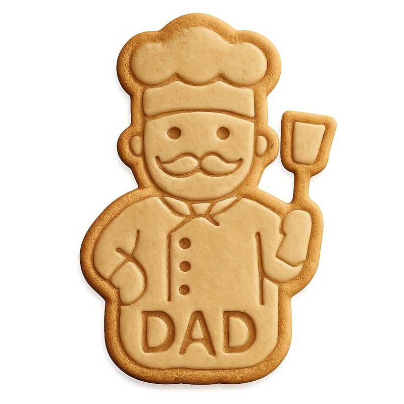 Chef Dad Cookie Cutter & Stamp, Fondant & Clay - 2.7x4" Baking Fun