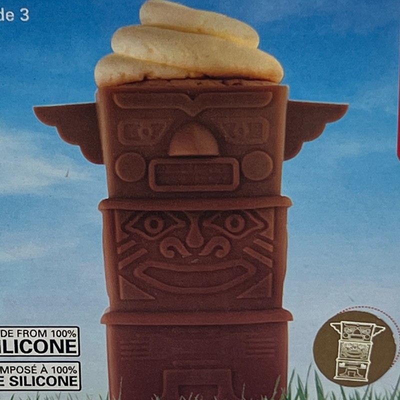 Set of 3 Kikkerland Moule Cupcake Totem Holders Brown Silicone 2.5"x 2.5"x1.5" gallery
