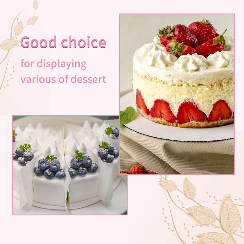 20 Pcs 6-inch Round White Cake Boards Cardboard Cake Base for DIY Display gallery