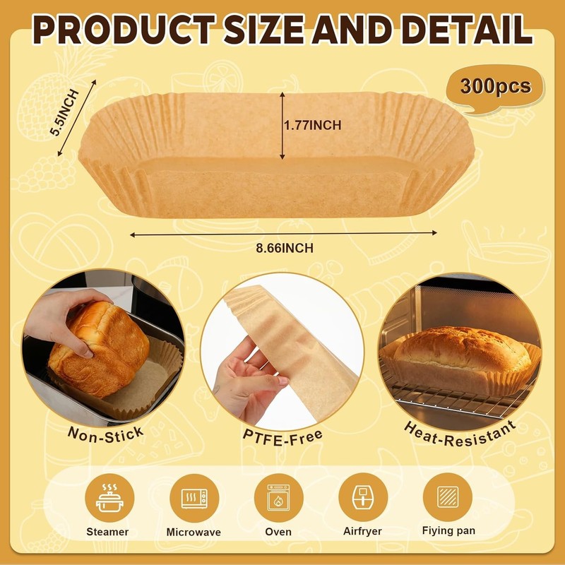300 Pcs Air Fryer Liners Disposable Parchment Baking Paper Liner Rec gallery