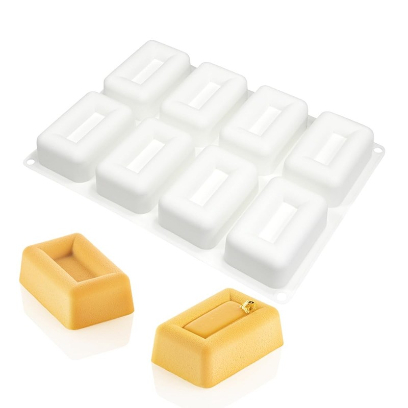 Silicone Molds Mousse Mold 3D Rectangle Shape Silicone Mold DIY Cake Mousse f... gallery