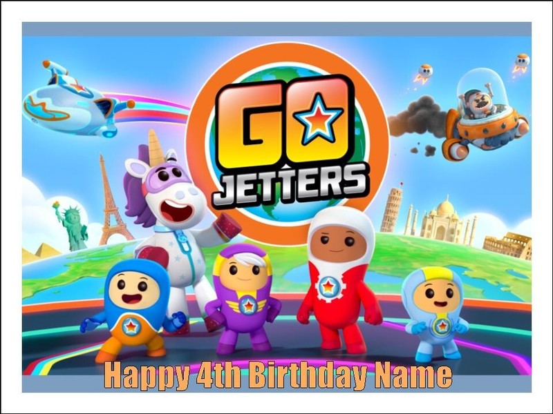 Go Jetters Cake Toppers – Edible Icing – Go Jetters Edible Cupcake Toppers
