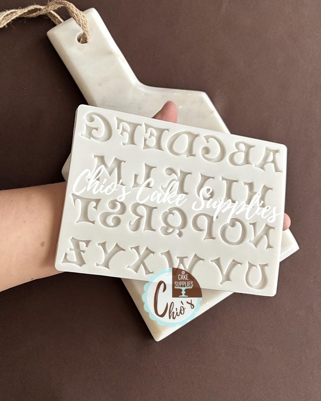 Alphabet Letters & Numbers Silicone Molds Font No.033
