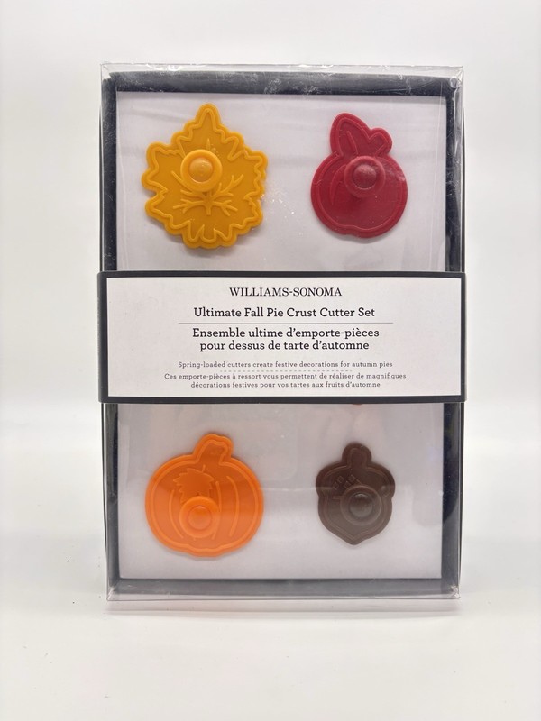 Williams Sonoma Ultimate Fall Pie Crust Cutter Set Of 4 New