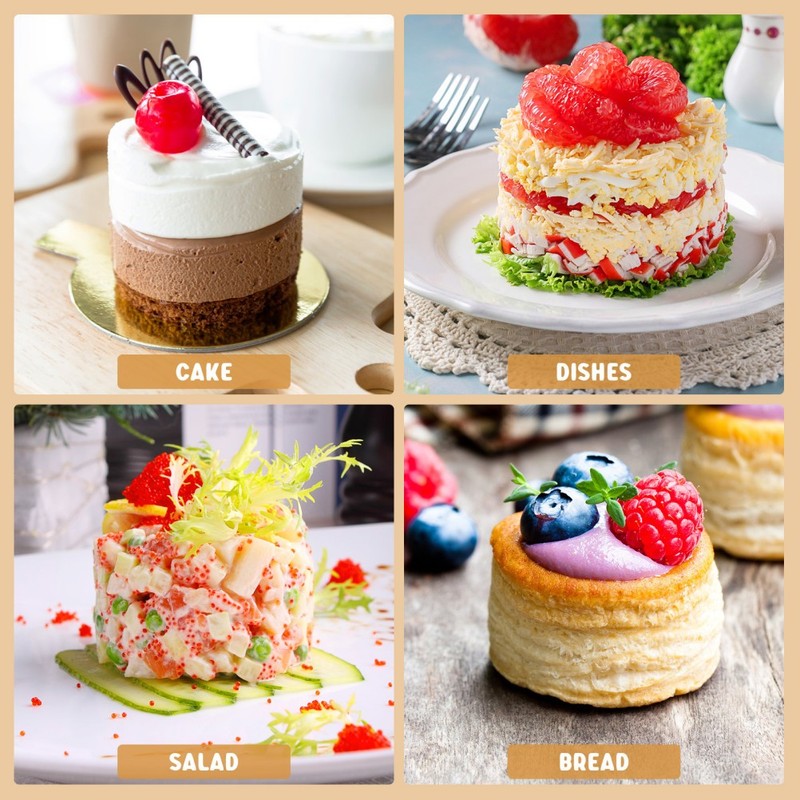 8 Pcs Non-Stick Tart Cheese Stainless Steel Mousse Cake Rings gallery