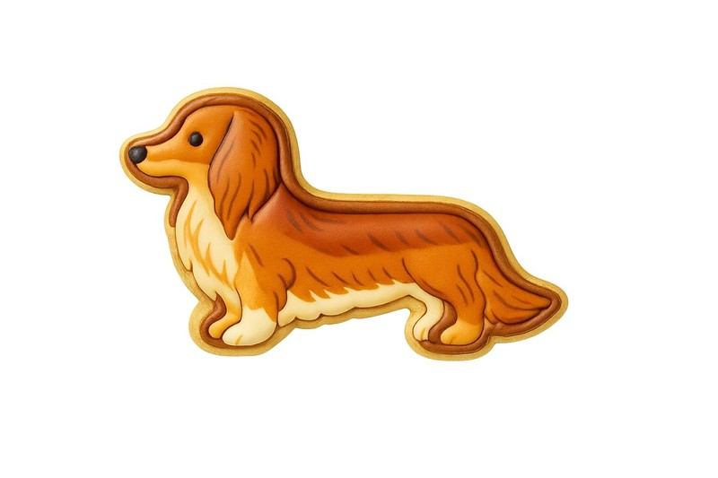 Long-Haired Dachshund Cookie Cutter & Stamp Left – 4×2.1″ Fun Kitchen Design