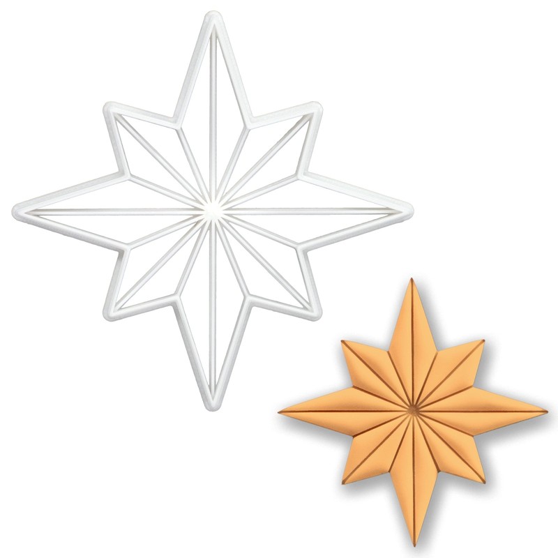 Simple 8-Pointed Star Cookie Cutter – Elegant Star Shape for Christmas Cookie…