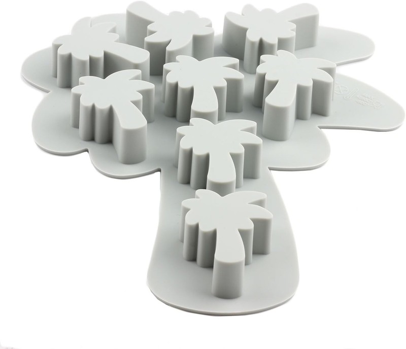 8 Cavity Palm Tree Silicone Candy Molds For Candy Chocolate Cupcake gallery