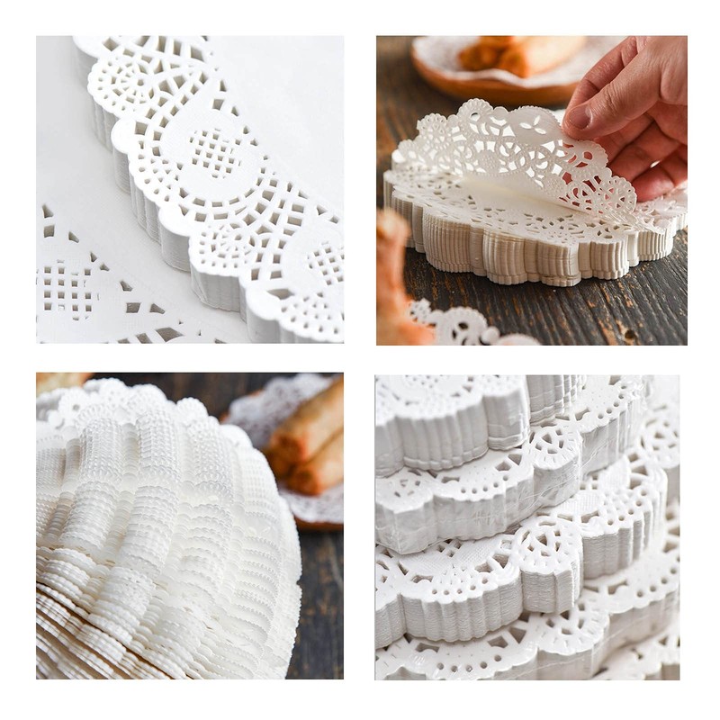 4 inch Round Paper Doilies/Lace Placemats/Disposable Round, 4.5in/100pc gallery