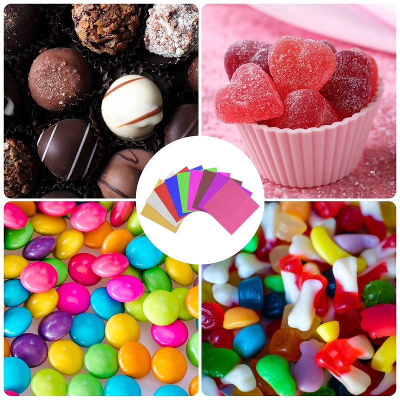 200 Pcs 3x3 Inch Foil Candy Wrappers Chocolate Wrapping Paper Gold gallery