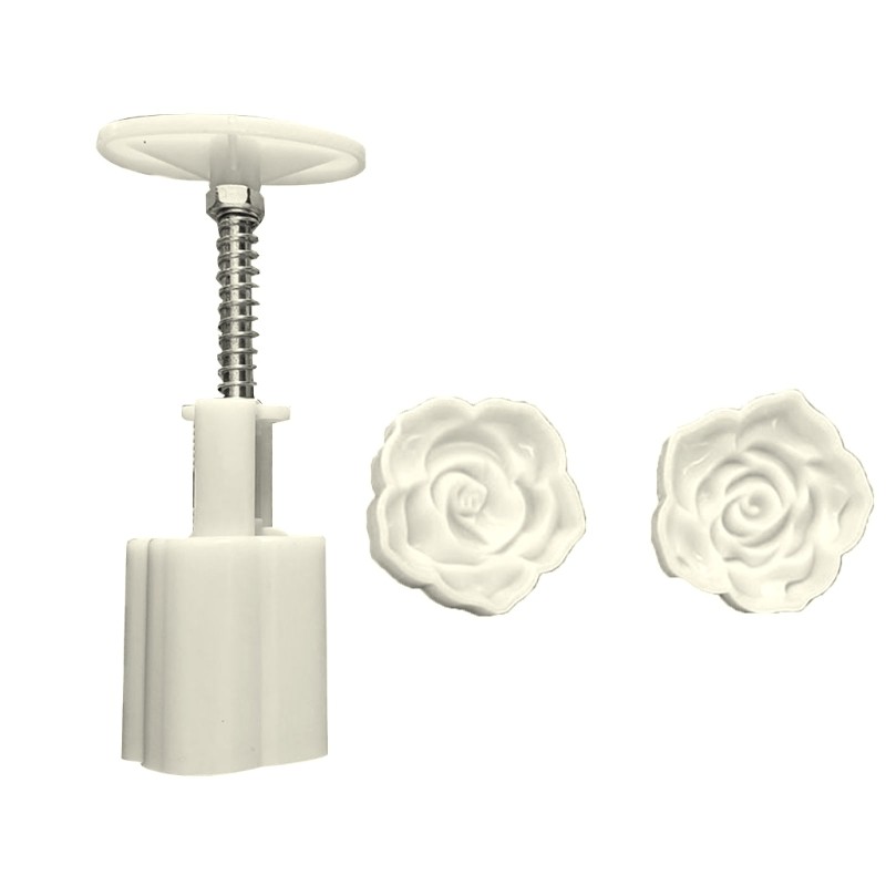 3D Mini Rose Lotus Moon Cake Mould Set Suitable for Diy Cookie Mould Accessories gallery