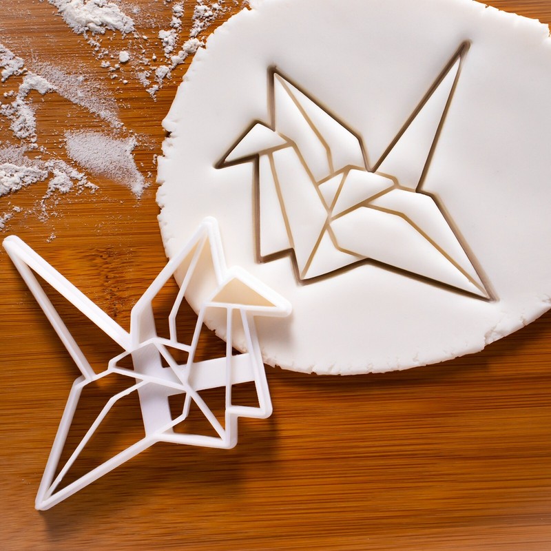 Origami Paper Crane Cookie Cutter – cute nursery baby shower bird freedom love