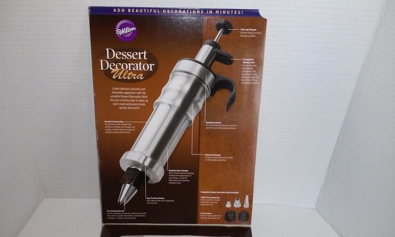 Wilton Dessert Decorator Ultra stainless Steel with Tips and Recipe book 2013 gallery