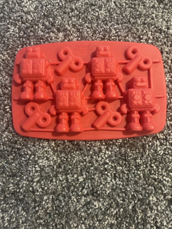 Red rubber chocolate gummy toy robot Chocolate mold Baking Holiday Christmas