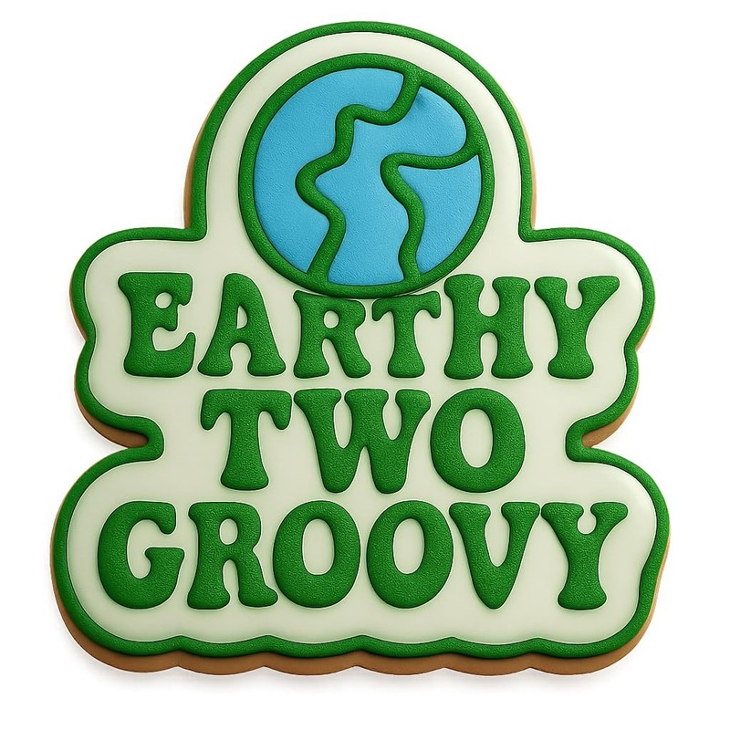 Earthy Two Groovy Cookie Cutter & Stamp, Fondant & Clay - 4x3.9 gallery