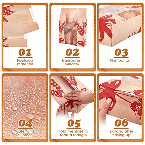 Pcs Kraft Paper Bread Bag for Homemade Bread Large Sourdough Loaf Bag with 200 gallery