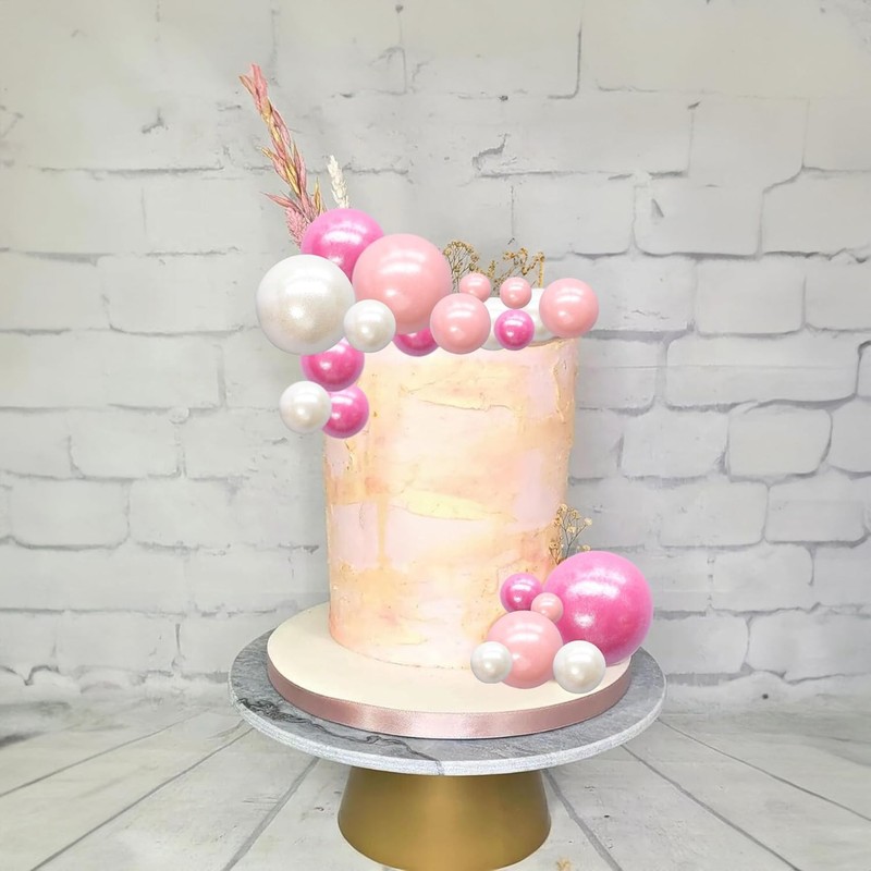 30Pcs Balls Cake Topper Foam Ball Cake Picks Mini Balloon Cupcake Insert Bubble gallery