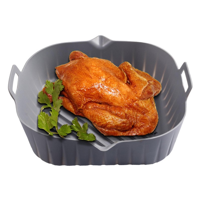 Air Fryer Silicone Pot Air Fryer Basket Linings Non-Stick Safe Oven Baking Tray gallery