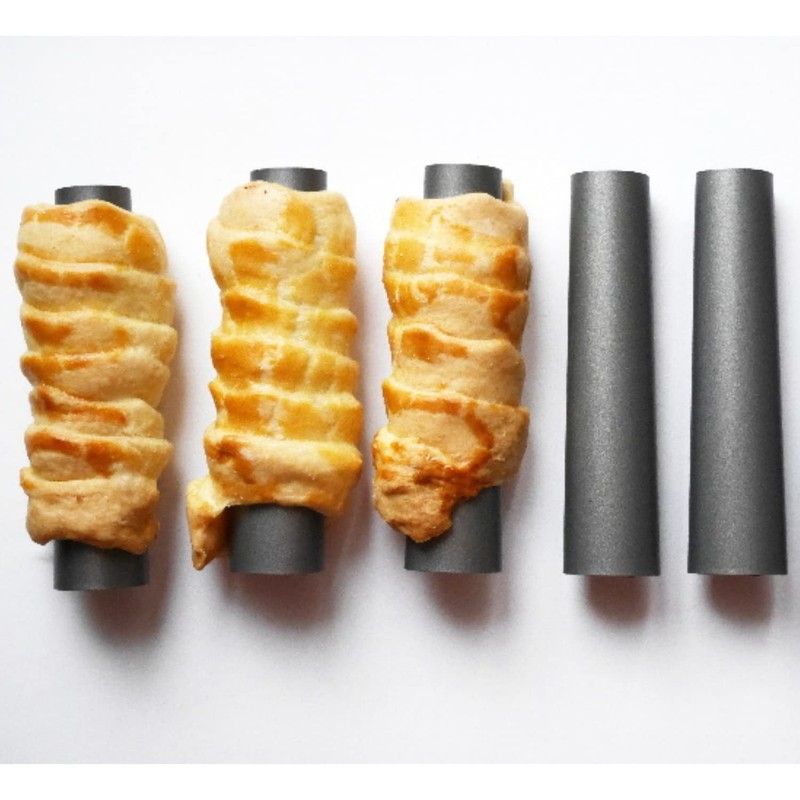 5 PCS Cannoli Tube Set 13cm 5.1 Inch Cones Baking Molds Cream Horn Non Stick