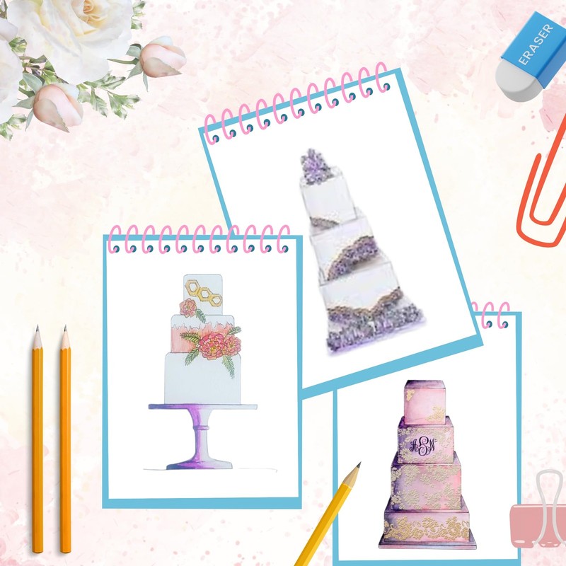 Square Cake Sketching Stencils Reusable for Baking Icing Fondant Decor gallery