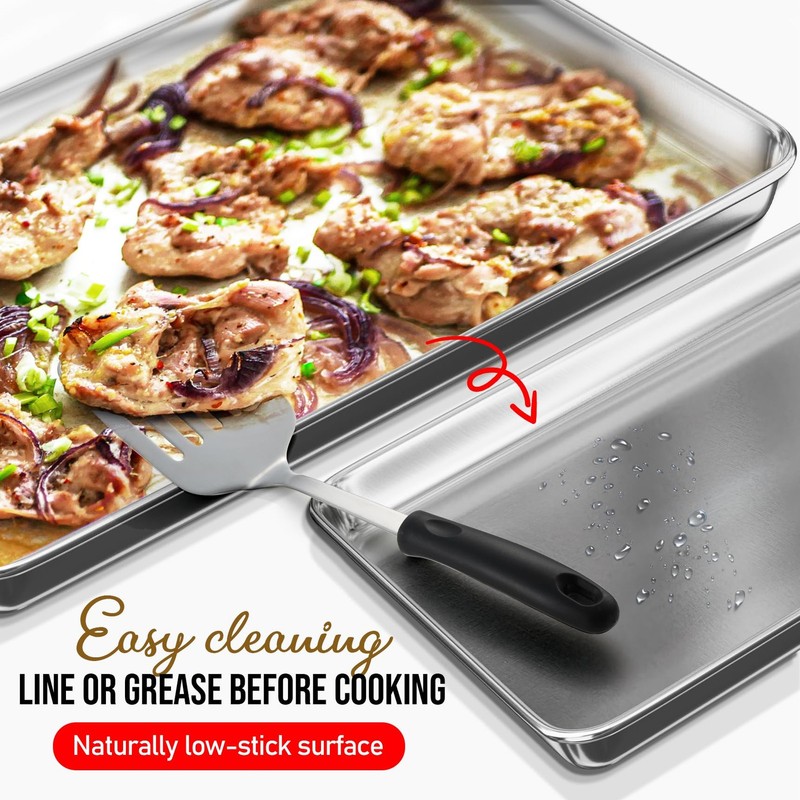 Eatex Aluminum Baking Sheet Set 2 Pack Cookie Sheet Set 18 X 13 Steel Baking gallery