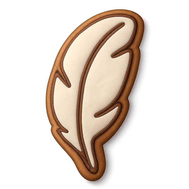 Faithful Feather Cookie Cutter - 4x1.5" Premium Kitchen Baking Tool Design gallery