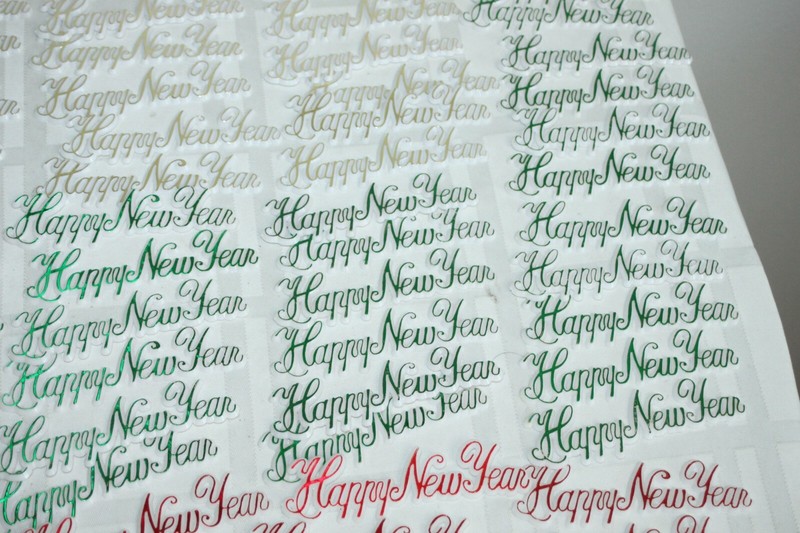 Big Lot of Happy New Year CAKE TOPPER Scripts Vintage Plastic Decor Mixed gallery