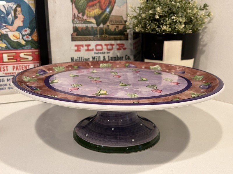 RARE Essex Collection Bois d’Arc Tutti Fruitti Cake/Dessert Stand Portugal