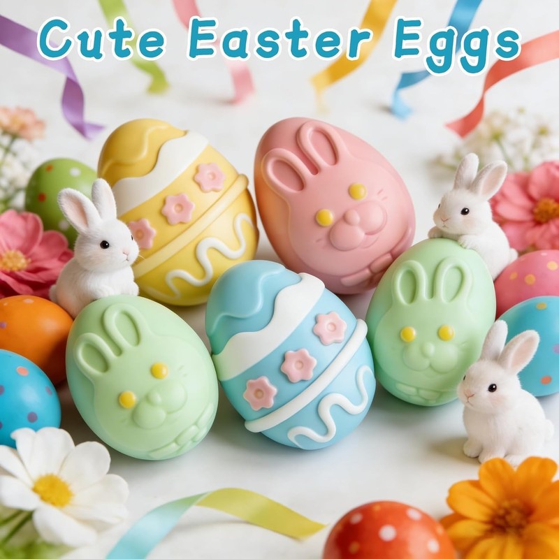 Versatile 3PCS Non-Stick Easter Egg Molds for Creative Baking & Decorating gallery
