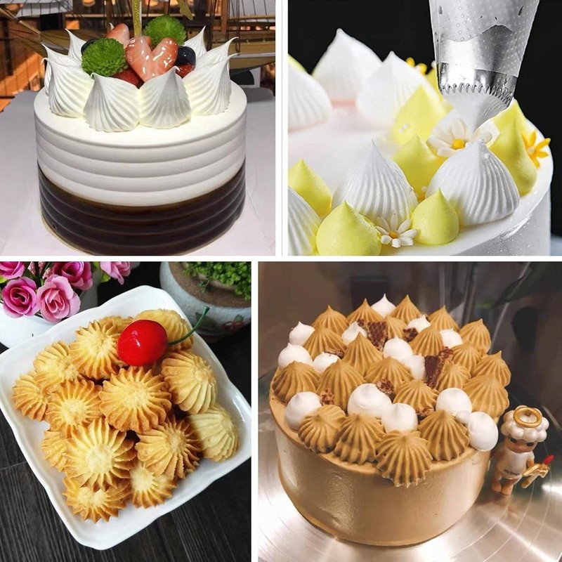 4-Pack X-Large Frosting Tips - Stainless Steel for Elegant Cake Design gallery