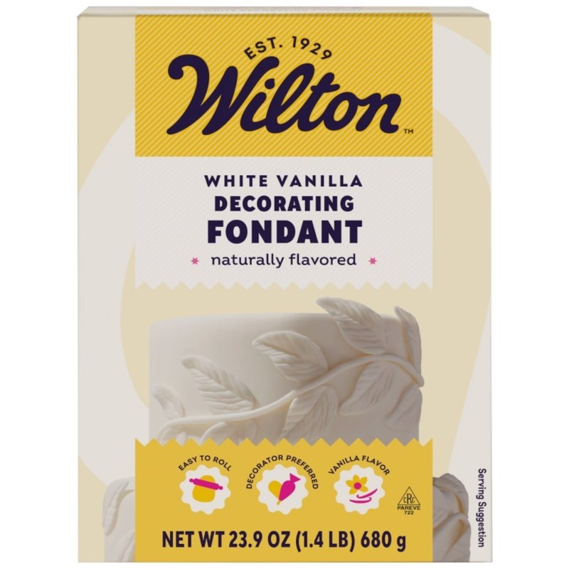 White Vanilla Fondant for Cake Decorating 23.9 Ounces Packaging May Vary