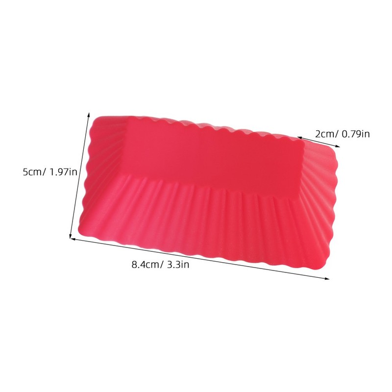 36 Pcs Silicone Muffin Cups Non Stick Flexible Rectangular Cake Molds gallery