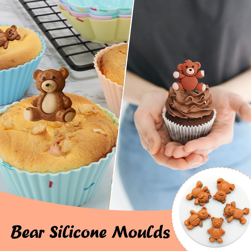 Bear Silicone Fondant Mold Teddy Bear Silicone Mold Bears Candy Chocolate Molds gallery