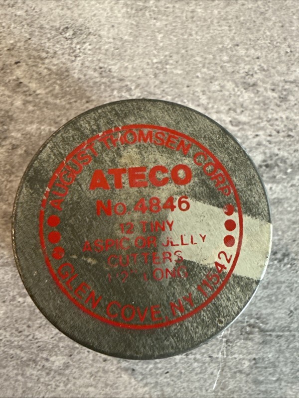 Ateco #4846 Aspic or Jelly 12-Piece Fancy Shapes Cutter Set Made In Italy