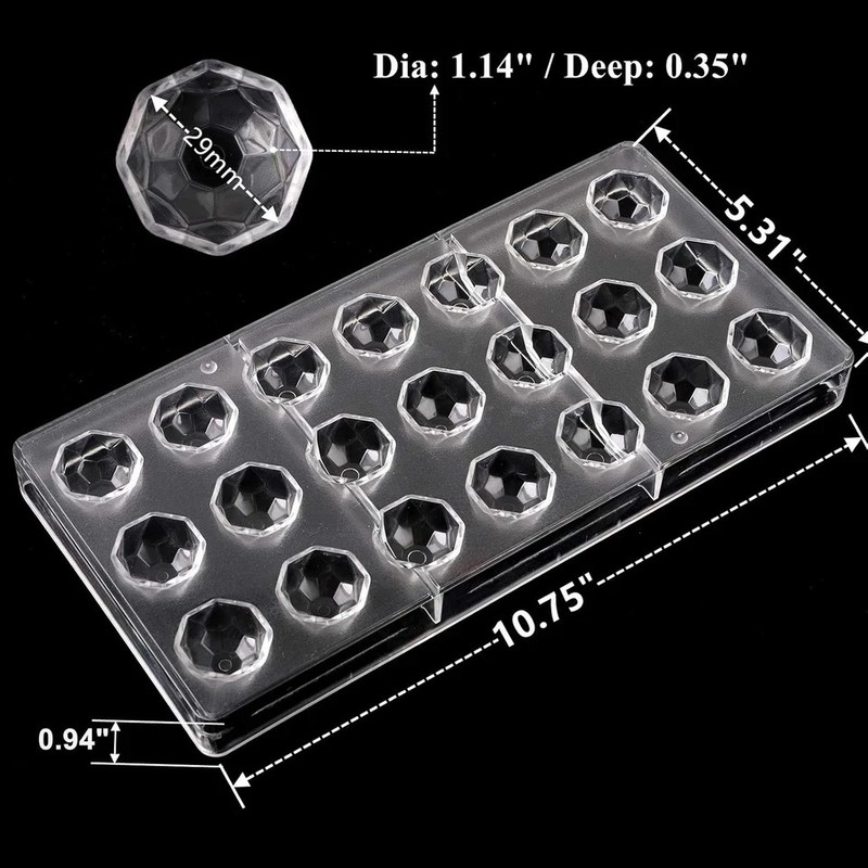 4 Pack 84 Grids Polycarbonate Chocolate Molds Candy Making Tray Molds for Sweets gallery
