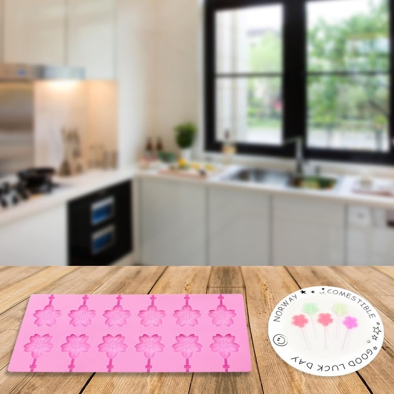 Silicone Lollipop Molds 3 Pack 12-Capacity with 100 Sticks Ties Bags gallery