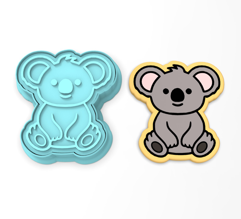 Koala Cookie Cutter & Stamp | Bear Jungle Animal Zoo Climate Bears Soft Baby #2