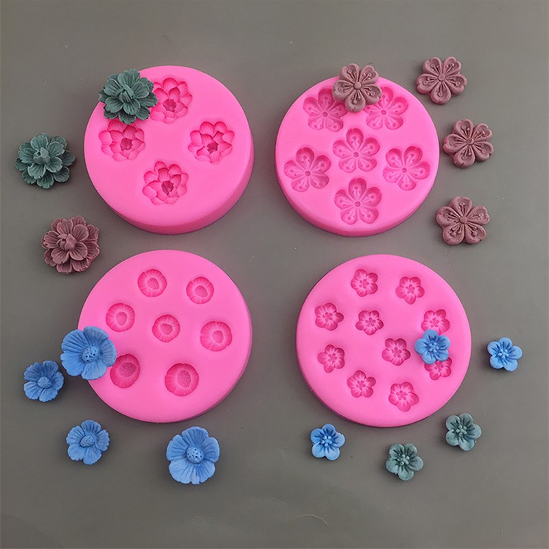 1Pc Cherry Blossom Peach Blossom Silicone Mold DIY Cake Decor Baking Mold gallery